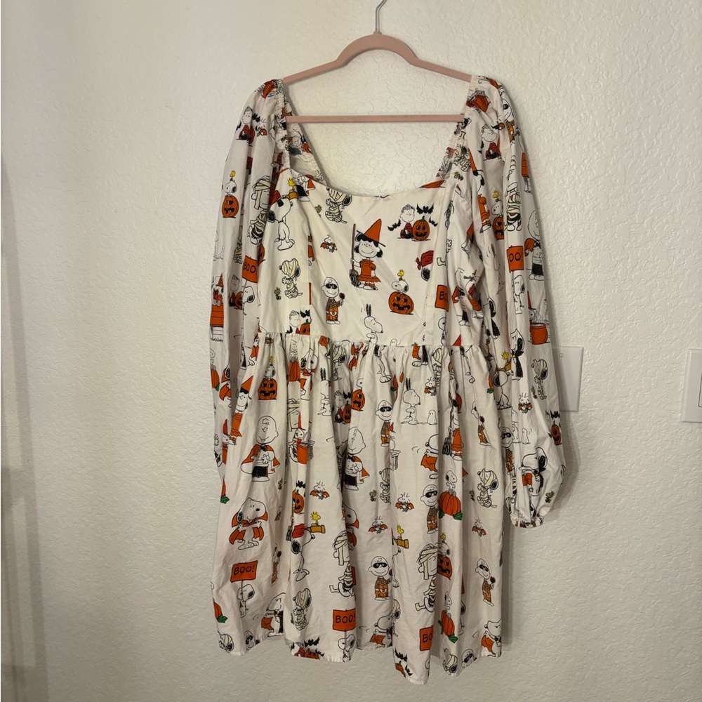 Halloween Themed Peanuts Long Sleeve Dress